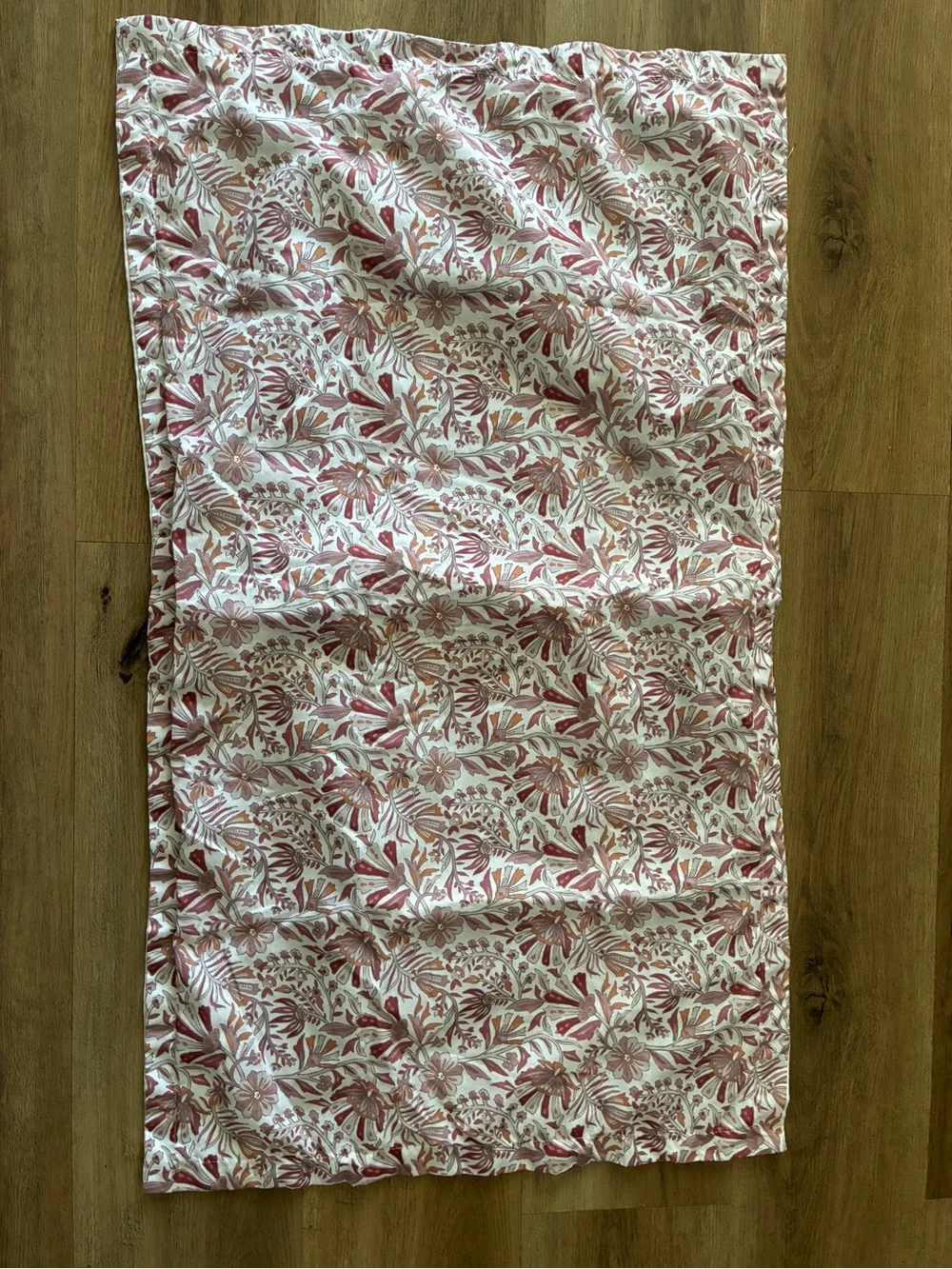 King Size Boho Floral Pillow Cover Set Pink Rust Wildflower Covers Set of 2